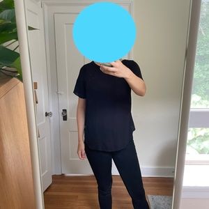 Short sleeve black blouse
